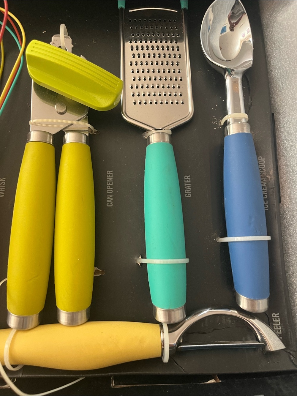 Fiesta Multi-Color Kitchen Gadget Set – Red, Yellow, Teal, Blue - Picture 3 of 5